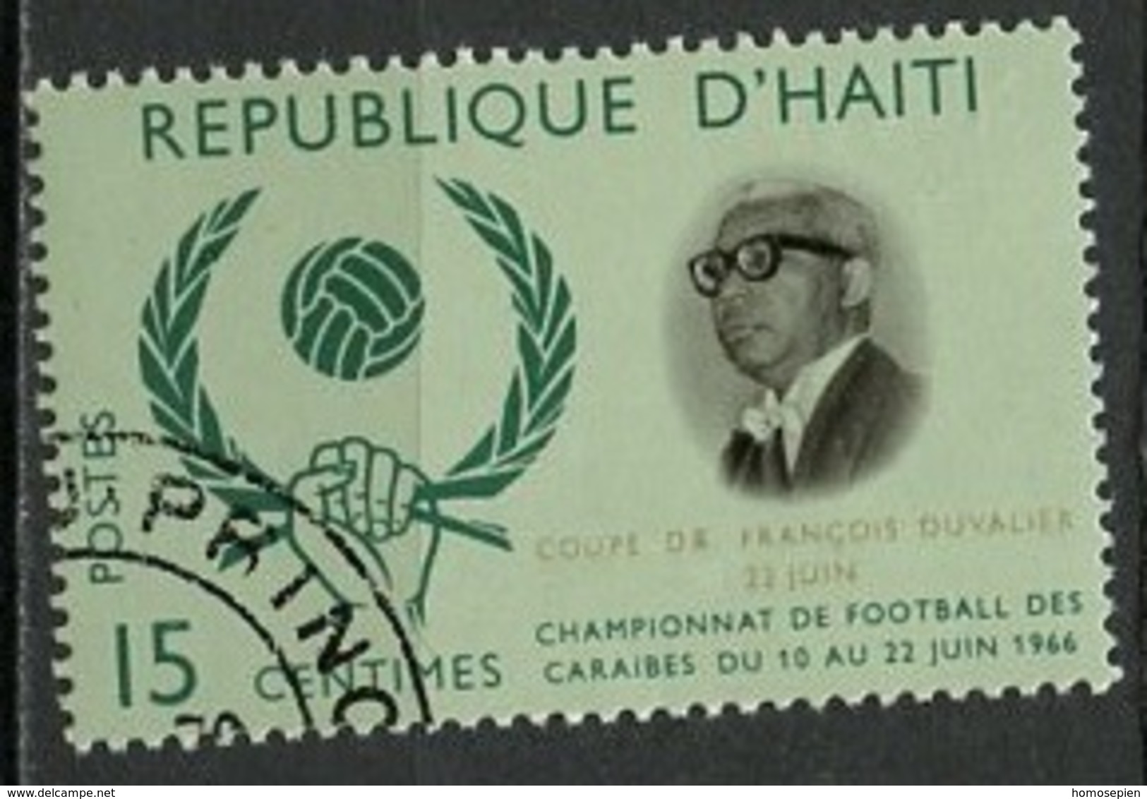 Haïti 1966 Y&T N°562 - Michel N°876 (o) - 15c Football Des Caraïbes - Haïti