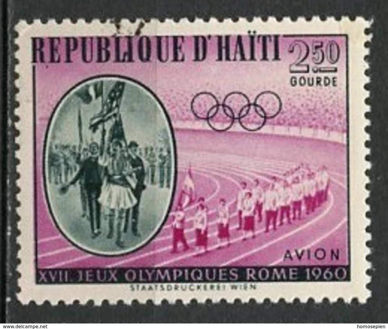 Haïti Poste Aérienne 1960 Y&T N°PA205 - Michel N°F635 (o) - 2,50g JO De Rome - Haïti