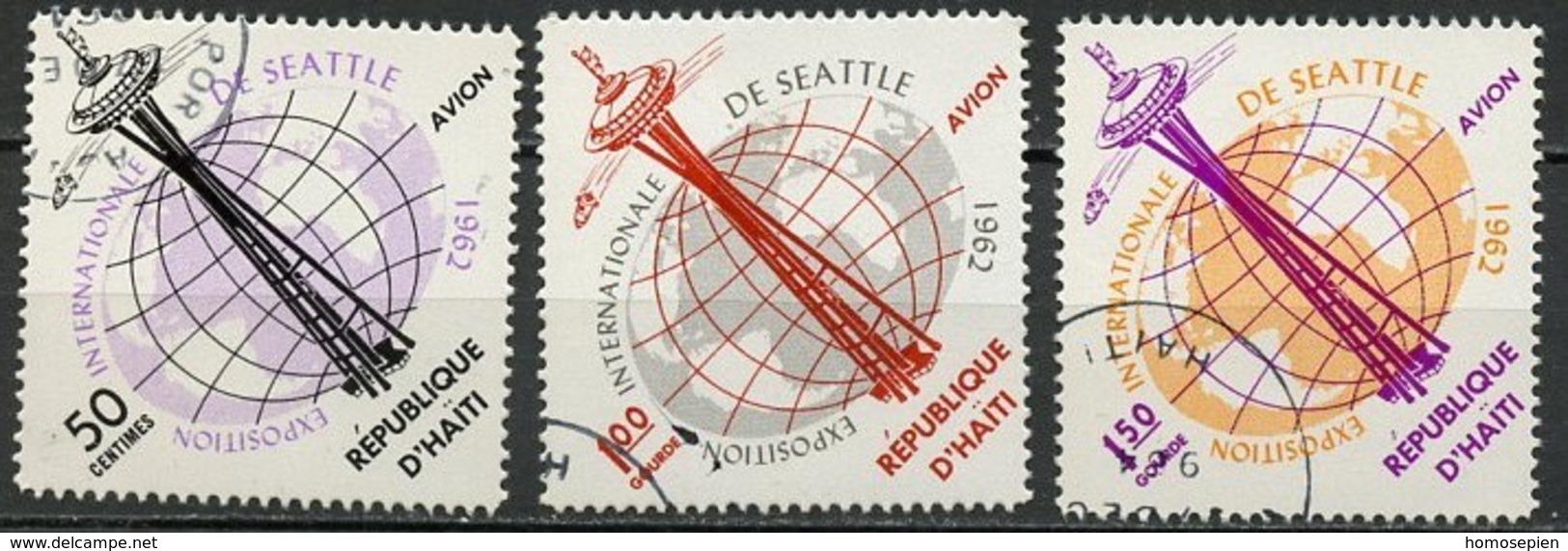 Haïti Poste Aérienne 1962 Y&T N°PA258 à 260 - Michel N°F732 à 734 (o) - Exposition De Seattle - Haïti