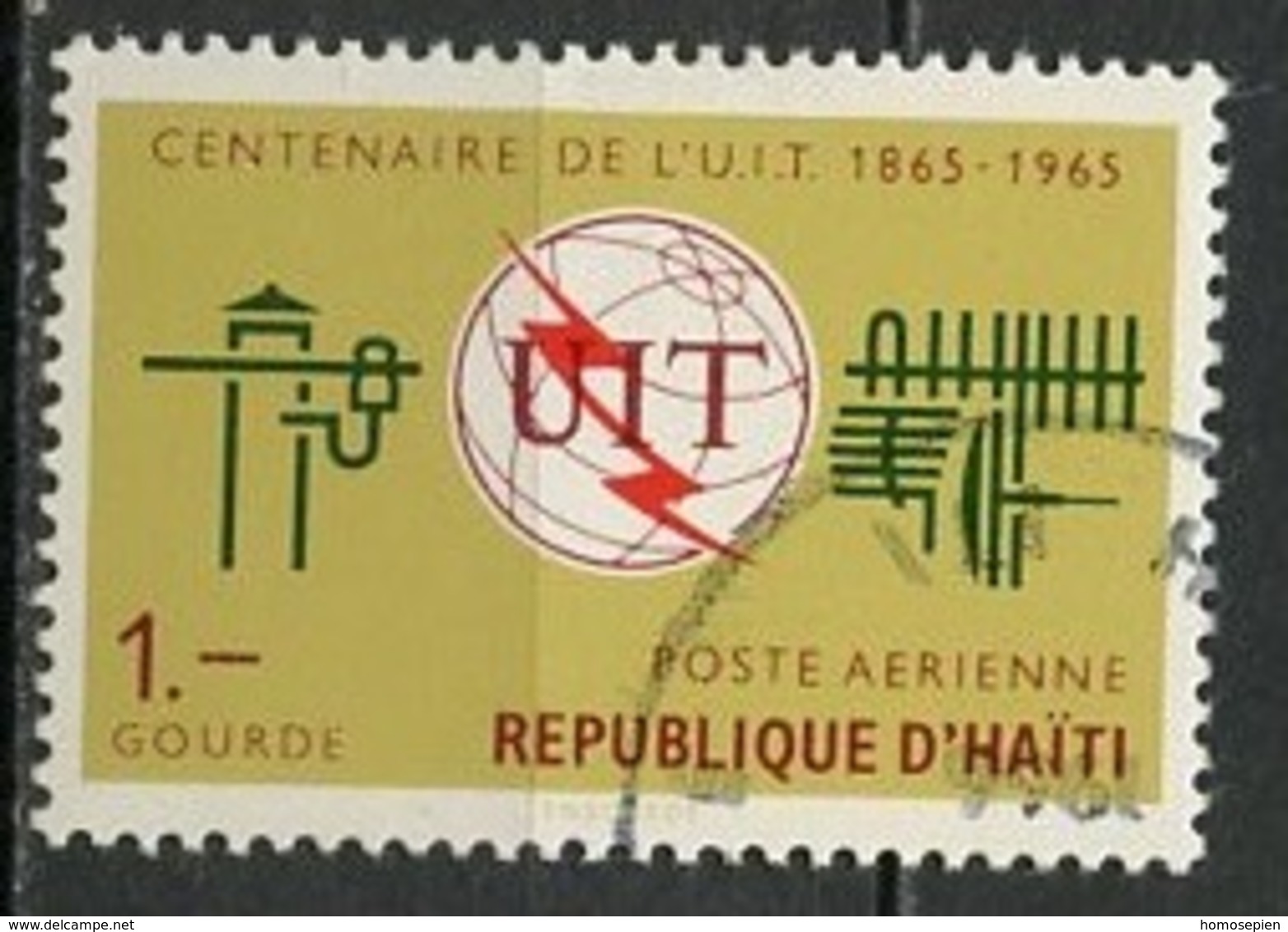 Haïti Poste Aérienne 1965 Y&T N°PA312 - Michel N°F837 (o) - 1g UIT - Haïti