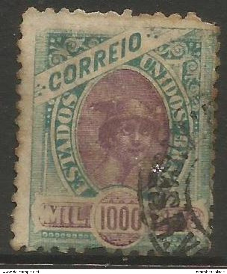 Brazil - 1894 Sugarloaf Mountain & Liberty Head 1000r Used  Sc 122 - Used Stamps