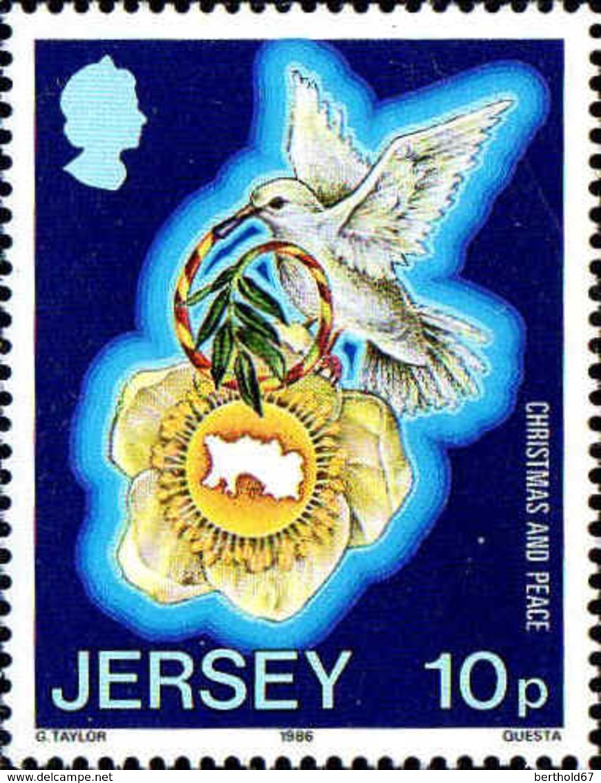 Jersey Poste N** Yv:387/389 Christmas Année Internationale De La Paix - Jersey