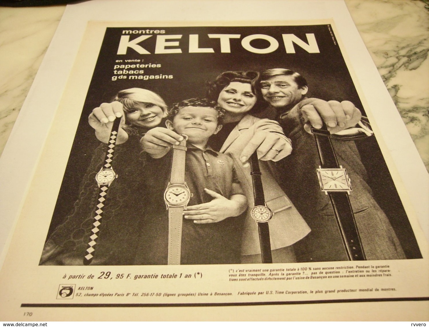 ANCIENNE PUBLICITE POUR LA FAMILLE MONTRE KELTON 1964 - Autres & Non Classés