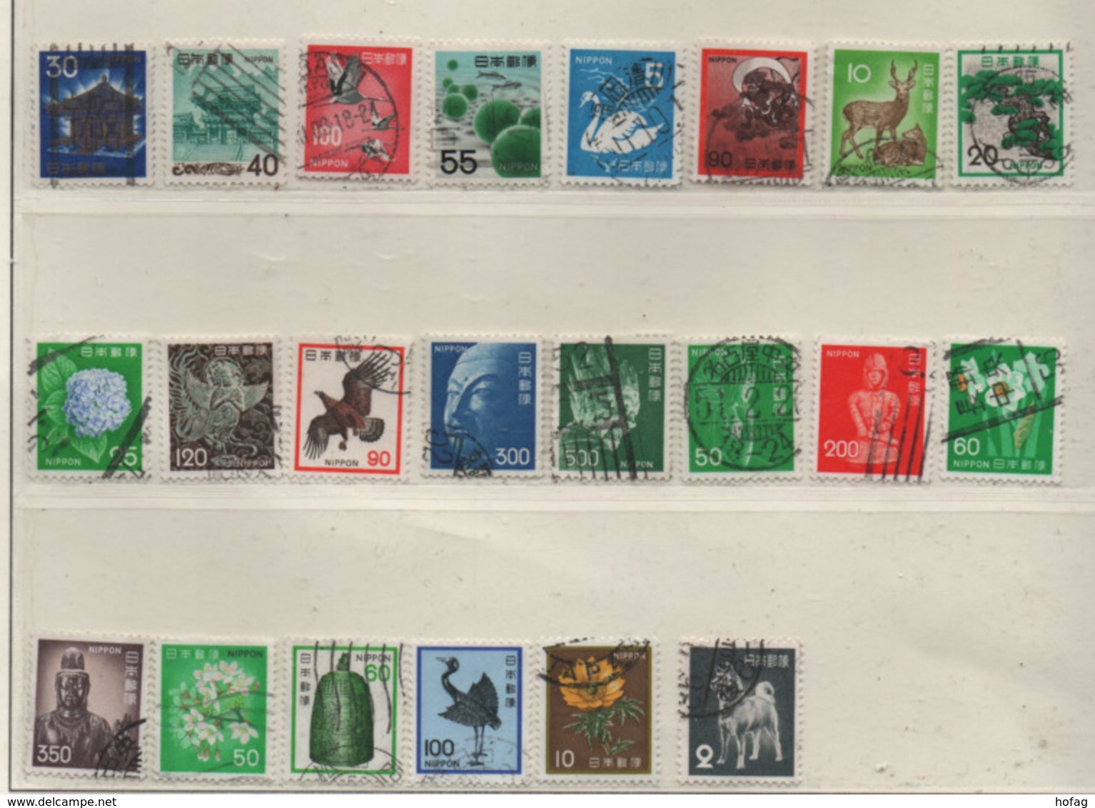 Japan 1968-89 S Bild/Beschreibung 22 Marken Fauna, Flora, Kulturerbe, Gestempelt, Used - Usati
