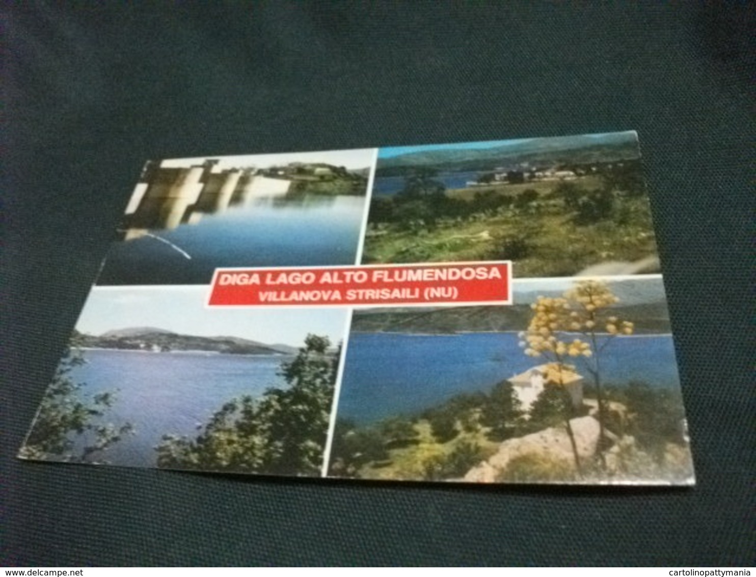 STORIA POSTALE  FRANCOBOLLO ITALIA DIGA LAGO ALTO FLUMENDOSA VILLANOVA STRISAILI NUORO VEDUTE LADO  DIGA ALTO FLUMENDOSA - Invasi D'acqua & Impianti Eolici