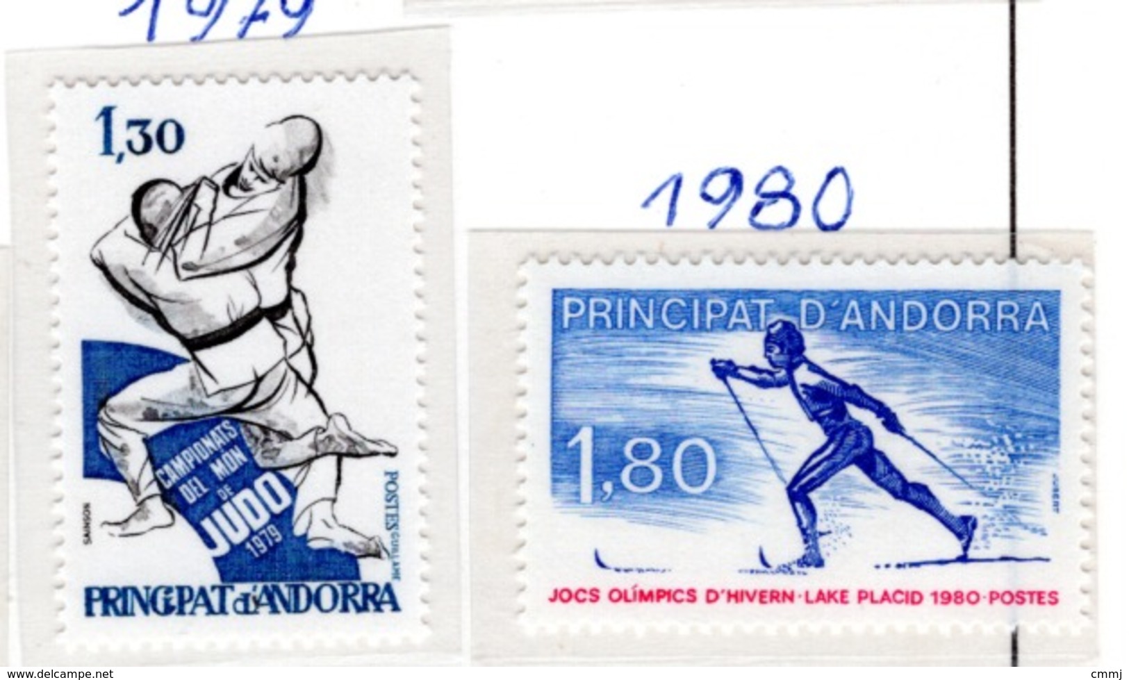 SPORT - OLYMPIC GAMES - 1979/80 - ANDORRA FRANCESE  -  Mi. Nr.  302+304 - NH - (6532-51) - Nuovi