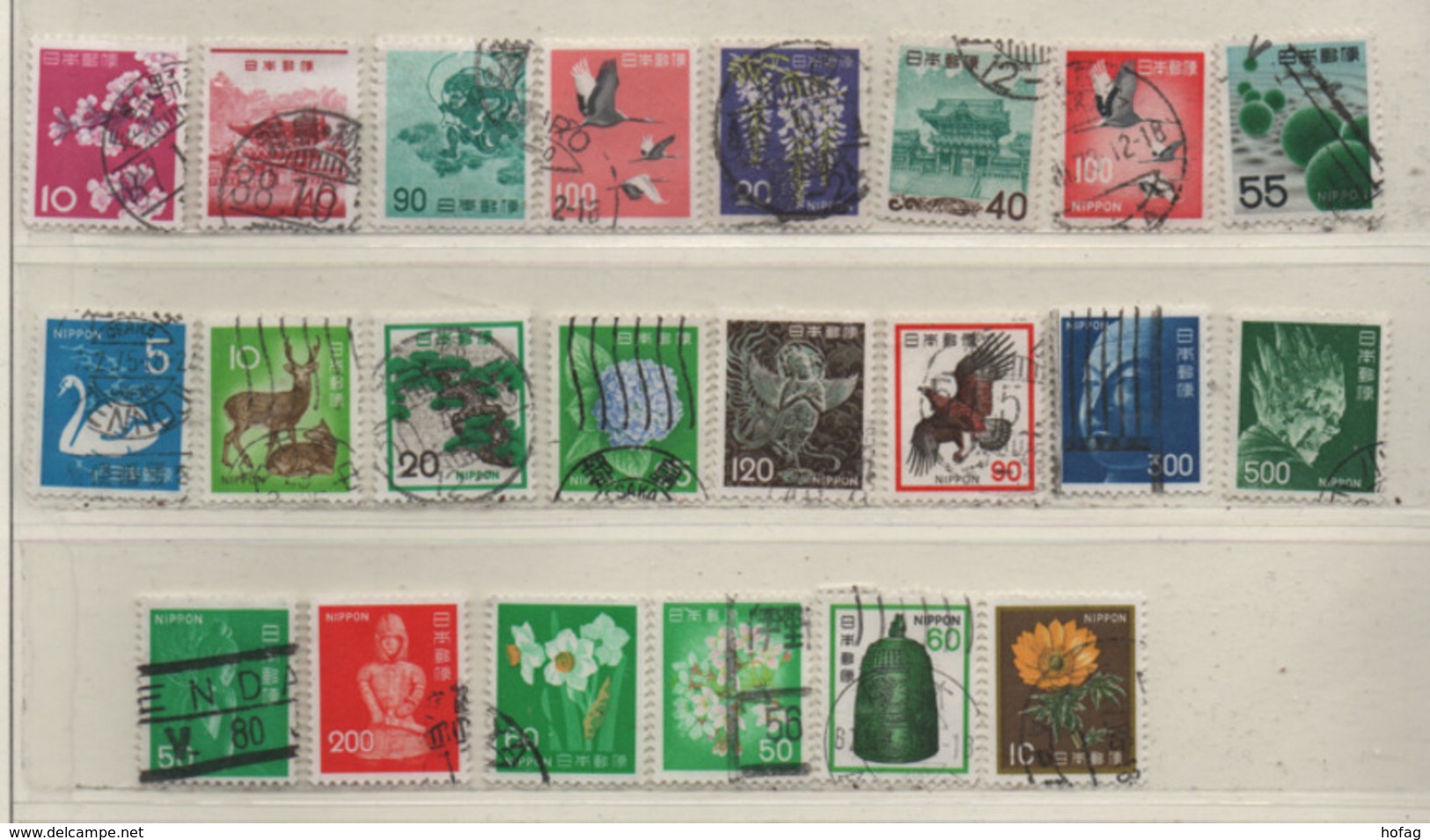 Japan 1961-82 S Bild/Beschreibung 23 Marken Fauna, Flora, Kulturerbe, Gestempelt, Used - Usati