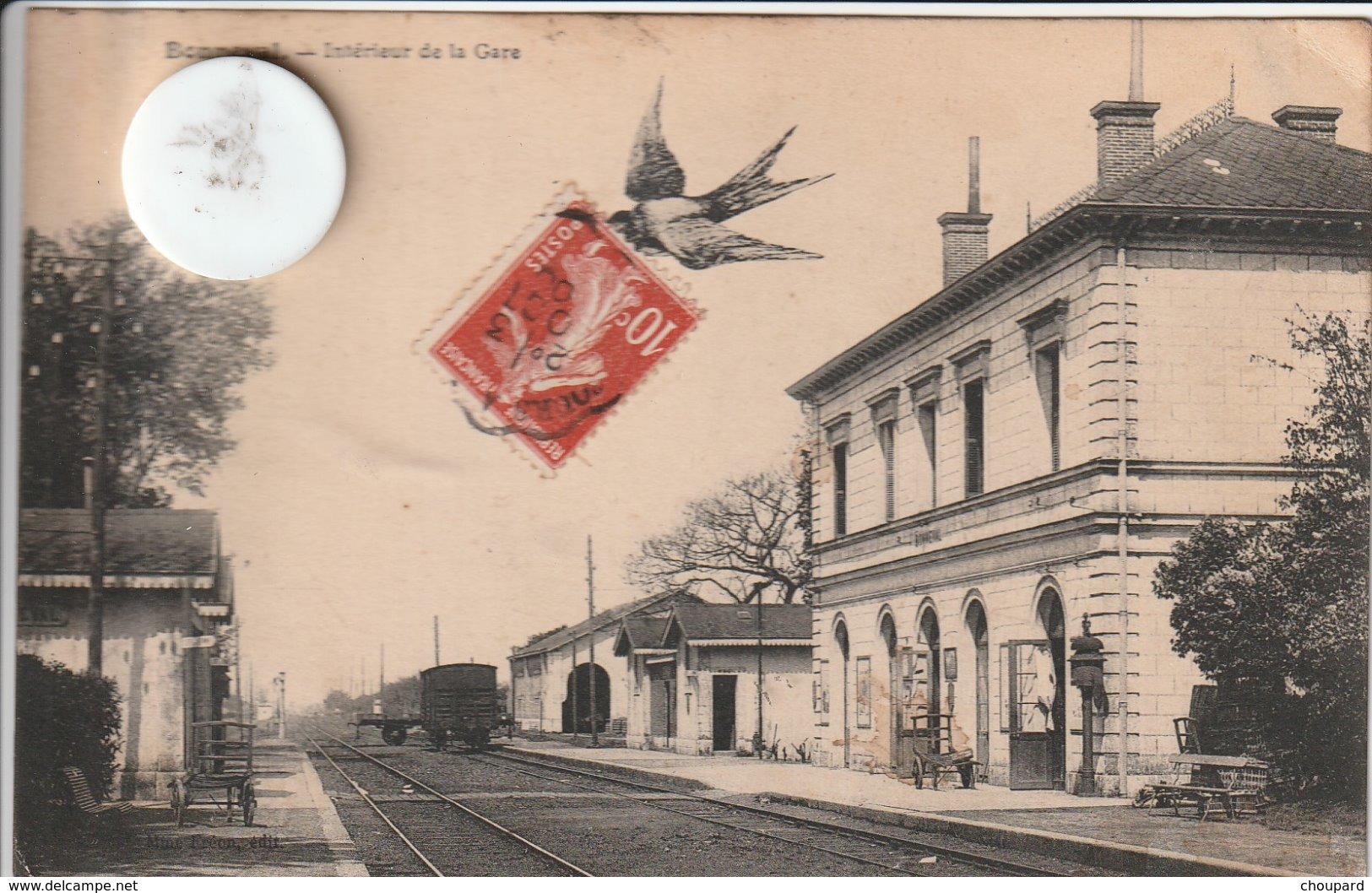 28 - Très Belle Carte Postale Ancienne De  BONNEVAL   En Eure Et Loire   Intérieur De La Gare - Bonneval