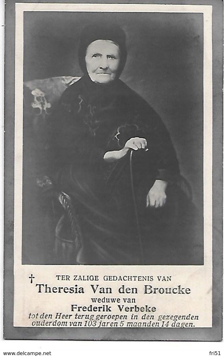 Van Den Broucke Theresia (103jaar -- Hulste 1826 -waregem1930) - Religion & Esotérisme