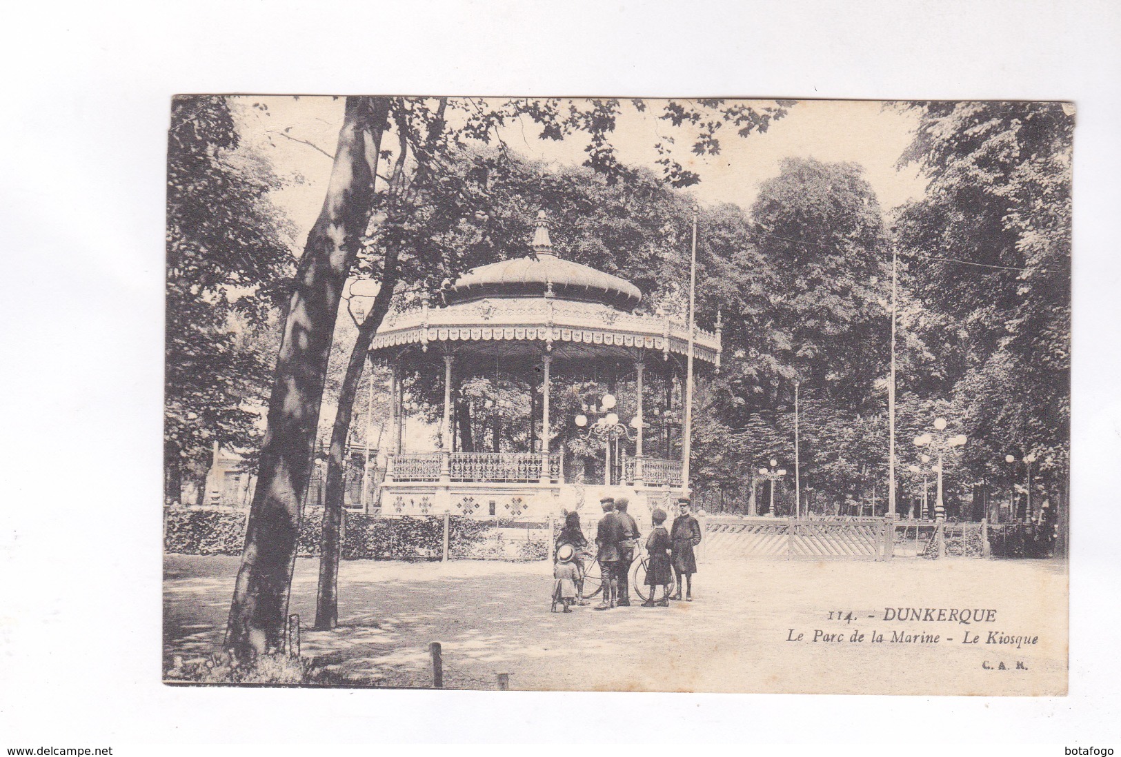 CPA DPT 59 DUNKERQUE, LE PARC DE LA MARINE, LE KIOSQUE N 1916! - Dunkerque