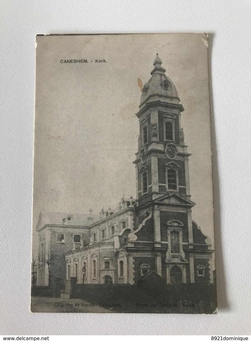Caeneghem - Kanegem - De Kerk - Tielt ( Ed. Van De Voorde) 1911 Gelopen - Tielt