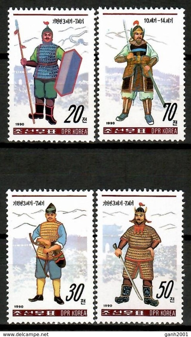 Korea North 1990 Corea / Warriors Costumes MNH Trajes De Guerreros Kostüme / Cu13007  34-19 - Otros & Sin Clasificación