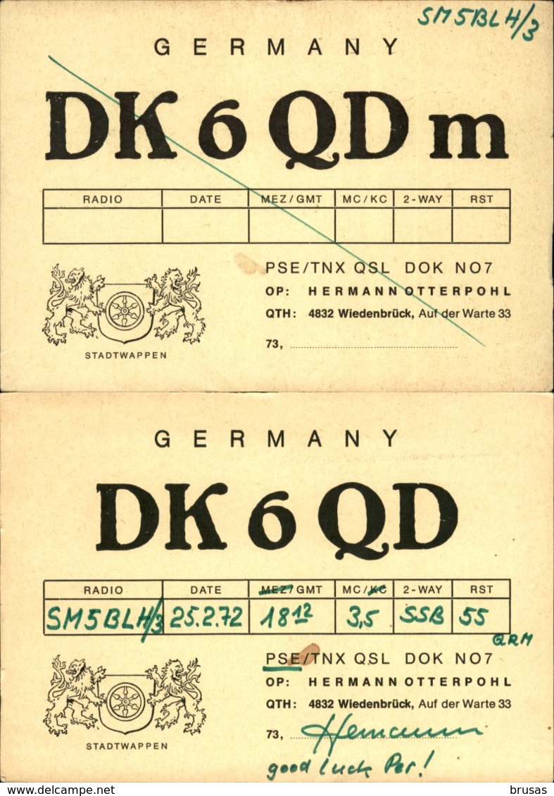 Germany - 10 QSL Cards, Radio Amateur - Radio Amateur