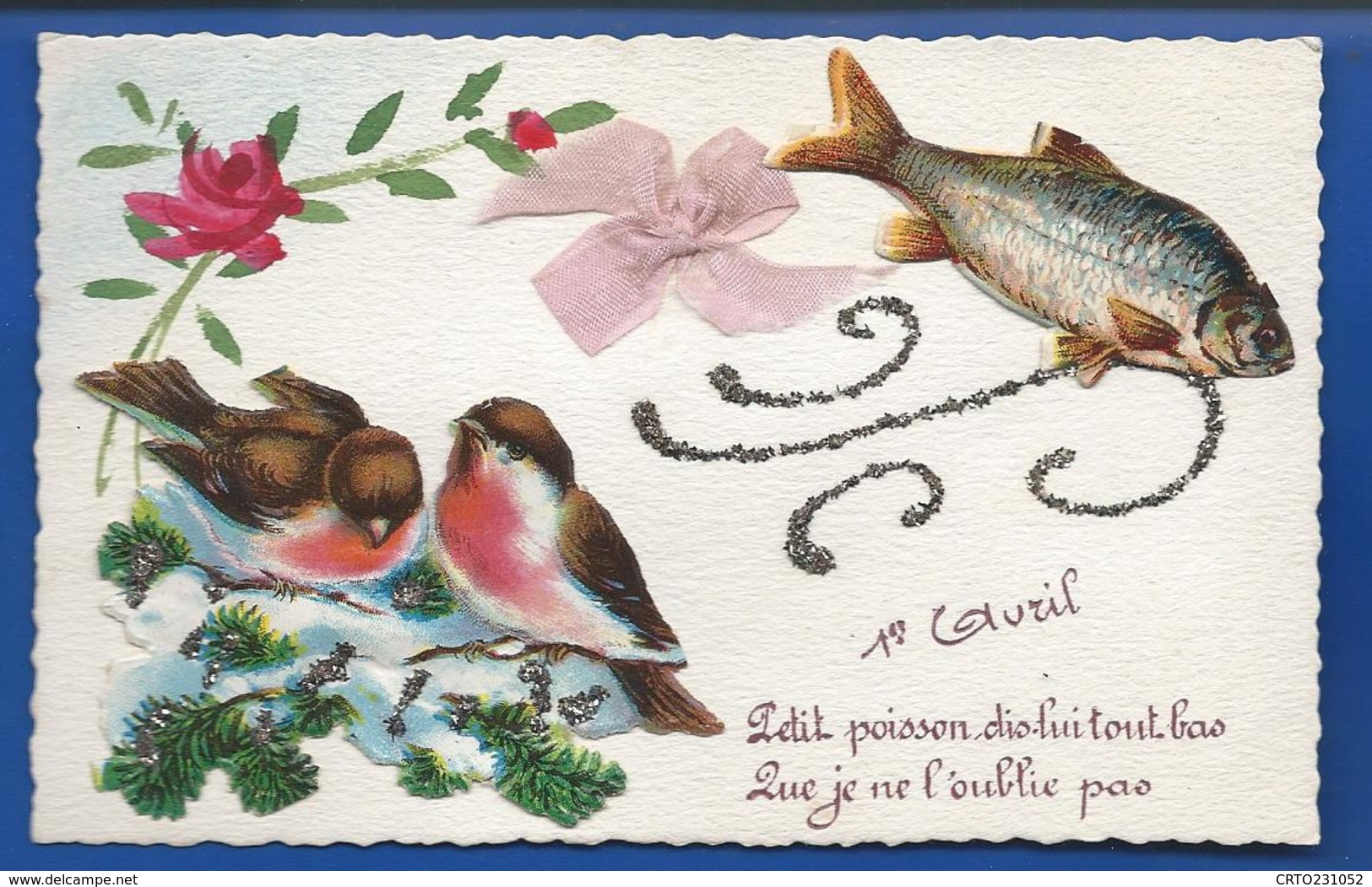 1° Avril Poisson Oiseaux Ruban     Ajouti - 1 De April (pescado De Abril)
