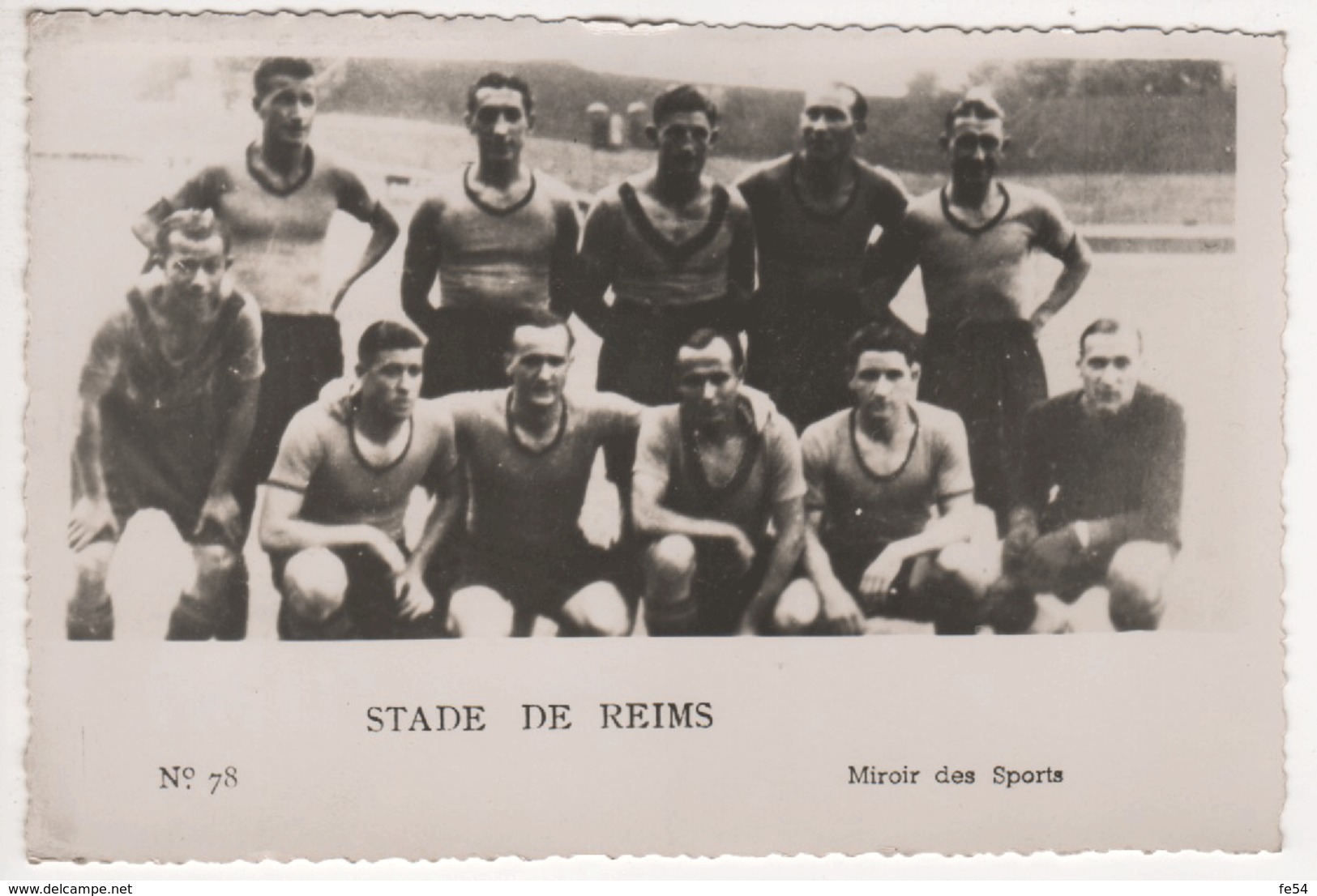 ° FOOTBALL ° STADE DE REIMS ° PHOTO MIROIR DES SPORTS ° PHOTO FORMAT CARTE POSTALE ° - Soccer