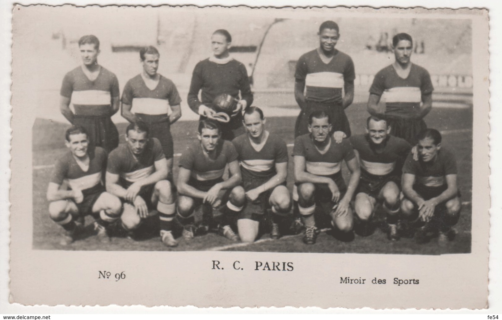 ° FOOTBALL ° R.C. PARIS ° PHOTO MIROIR DES SPORTS ° PHOTO FORMAT CARTE POSTALE ° - Soccer