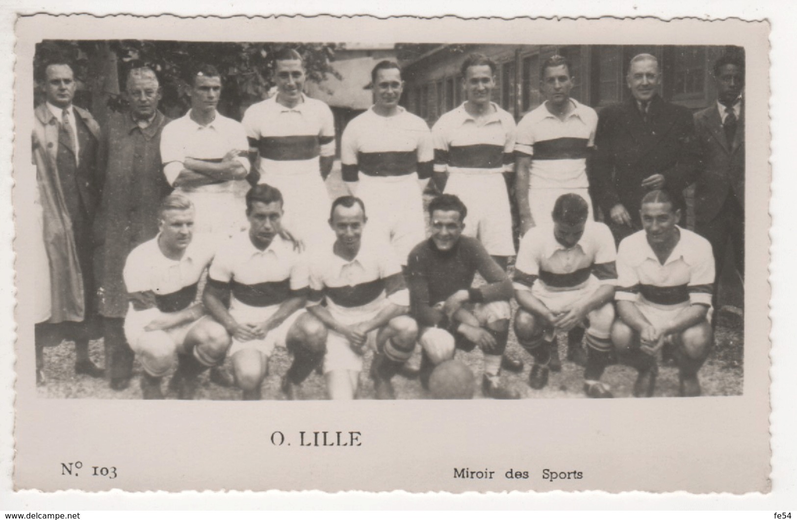 ° FOOTBALL ° O. LILLE ° PHOTO MIROIR DES SPORTS ° PHOTO FORMAT CARTE POSTALE ° - Football