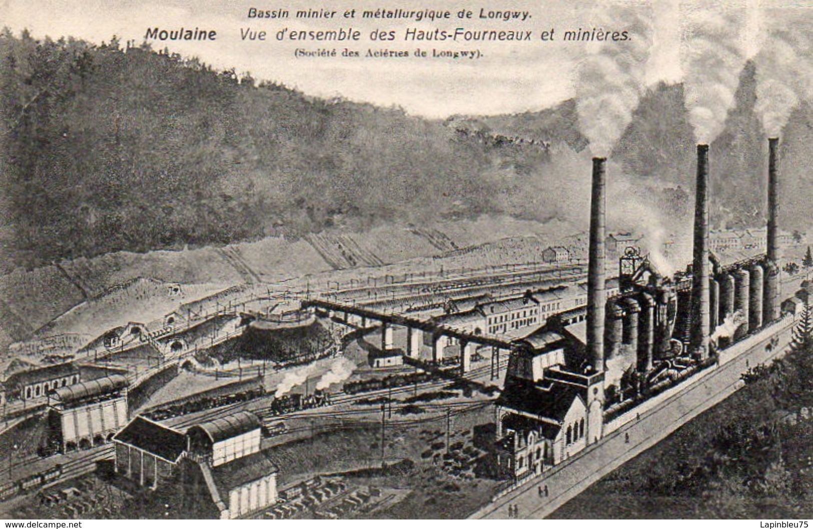 CP 54 Meurthe Et Moselle Moulaine Bassin Minier Metallurgique Longwy Vue D'ensemble  Hauts Fourneaux Minières - Autres & Non Classés