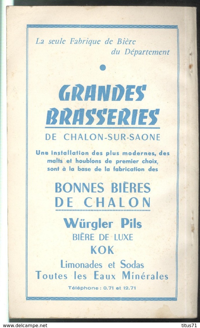 Catalogue 26ème Foire Exposition De Chalon Sur Saône 18 Au 27 Juin 1960 - Bon état - Reclame