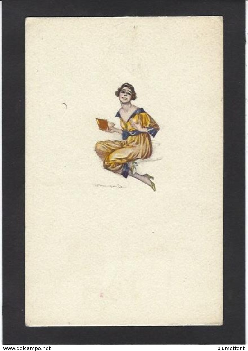 CPA Bompard Illustrateur Italien Non Circulé Femme Girl Women - Bompard, S.