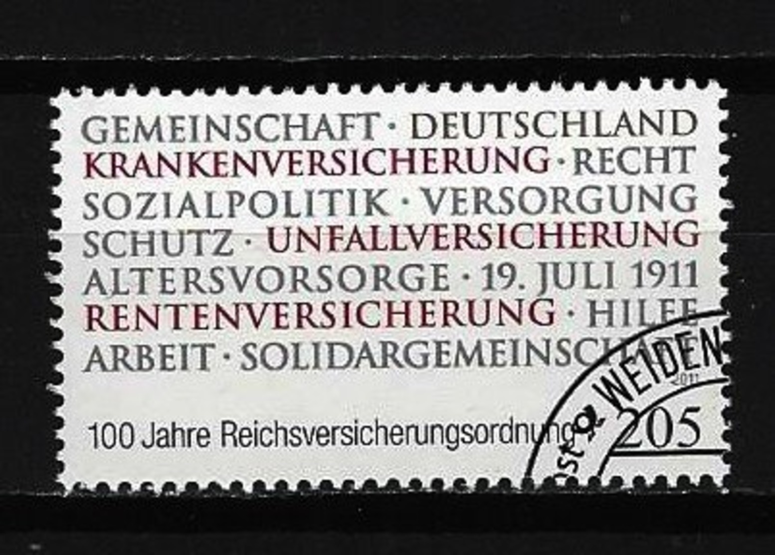 BUND Mi-Nr. 2868 - 100 Jahre Reichsversicherungsordnung Gestempelt (3) - Oblitérés