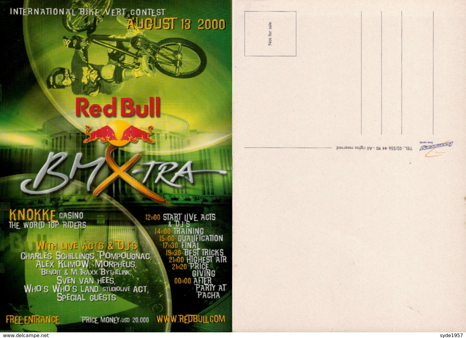 RED BULL - BMXTRA - Internationale Bike Vert Contest 13 Aout 2000- Boomerang - Publicité