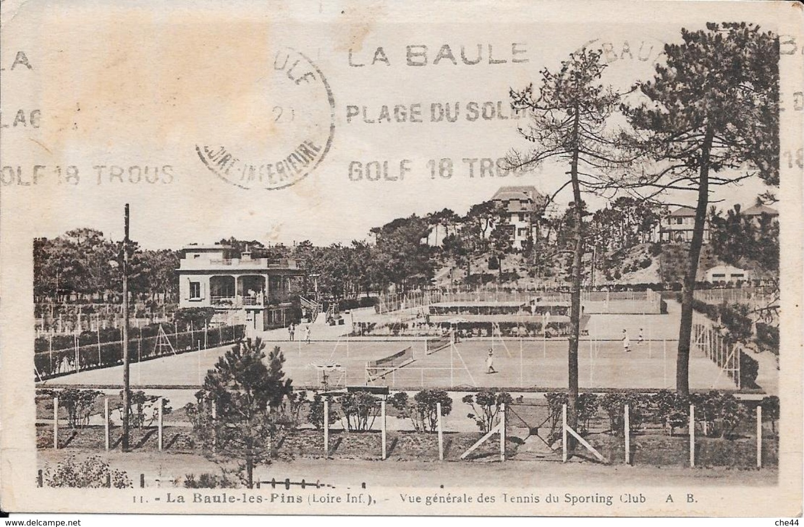 La Baule Les Pins : Vue Générale Des Tennis Du Sporting Club. (Voir Commentaires) - Autres & Non Classés