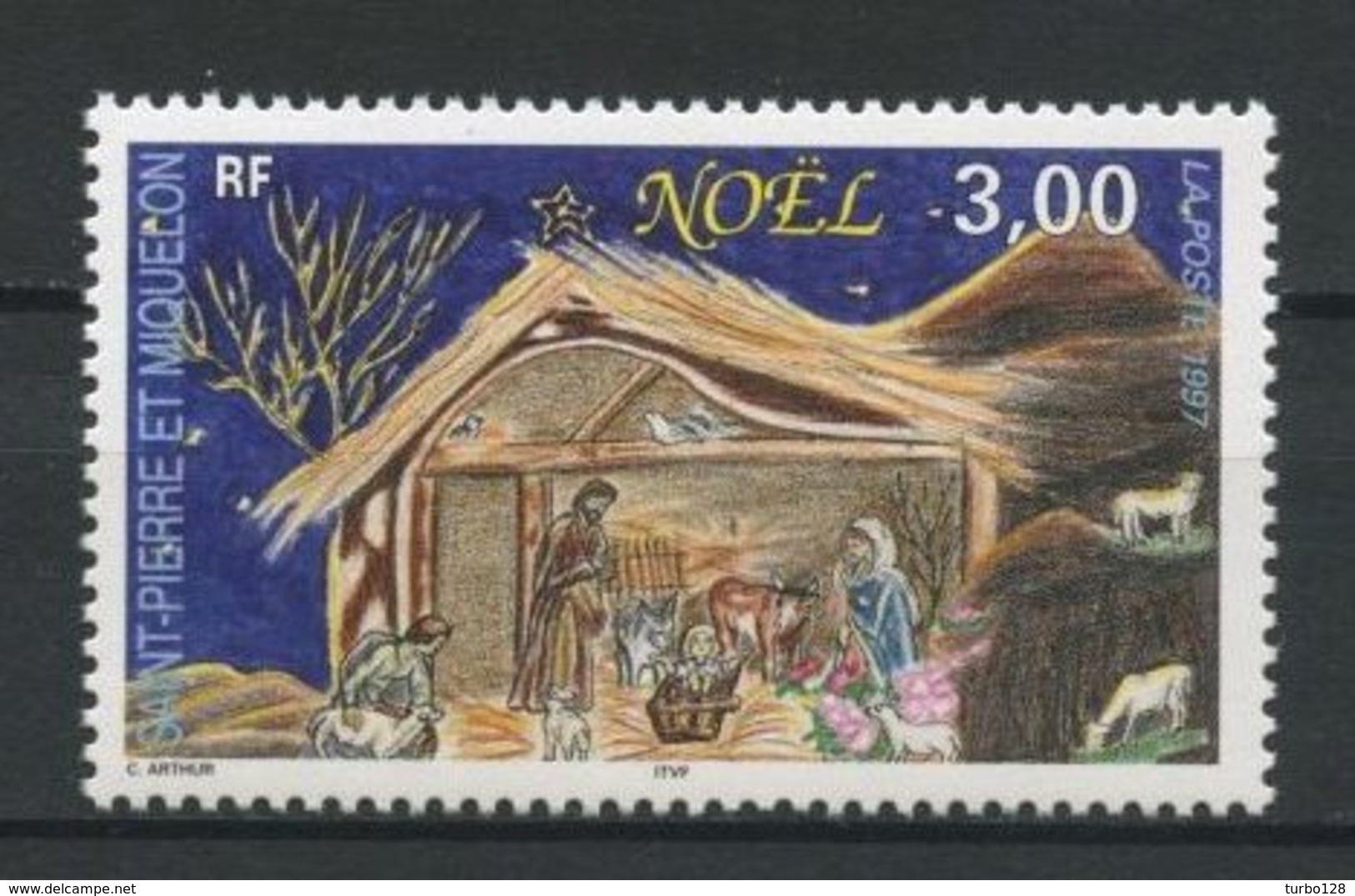 SPM MIQUELON 1997 N° 662 ** Neuf MNH Superbe C 2,10 € Noël Christmas La Crèche - Neufs