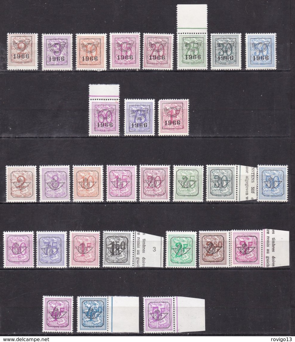 Belgique, Préoblitérés - Timbres ** Différents De 1966 à 1976 - Other & Unclassified