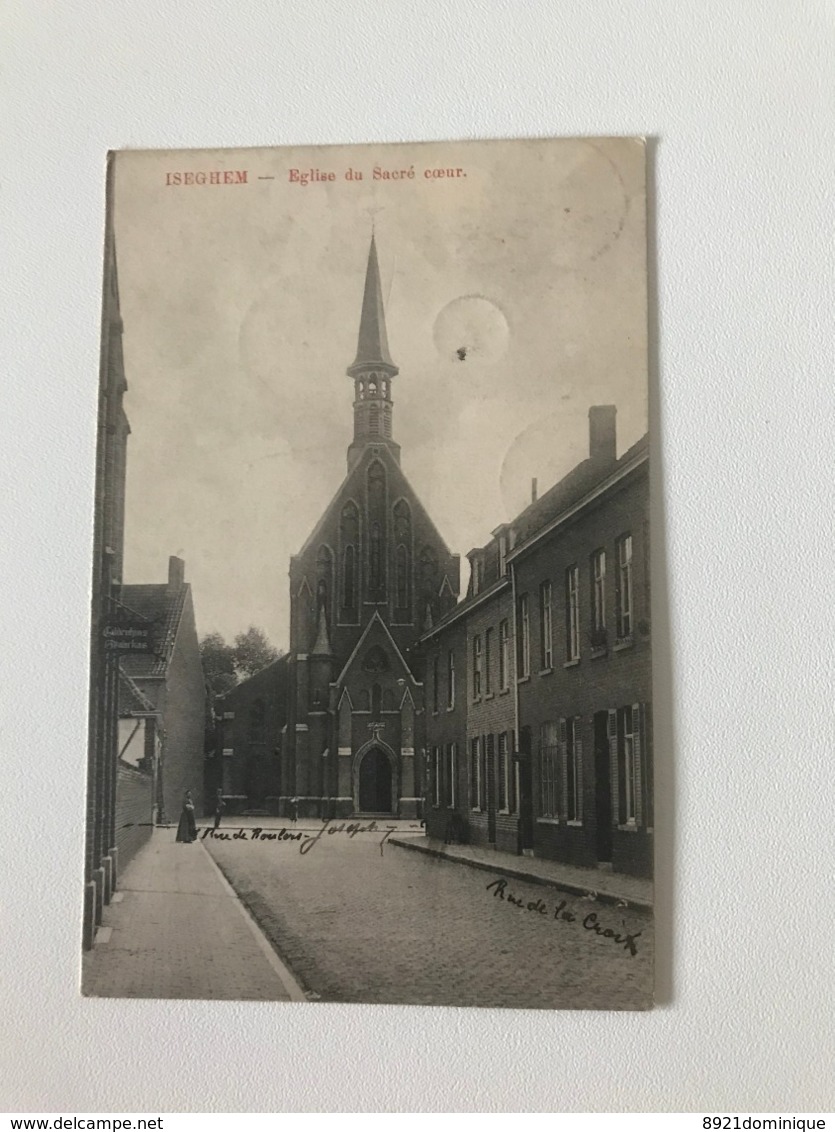 Izegem - Iseghem - De Kerk - Eglise Sacre Coeur - Ed. Van Moortel -  Gelopen 1906 - Izegem