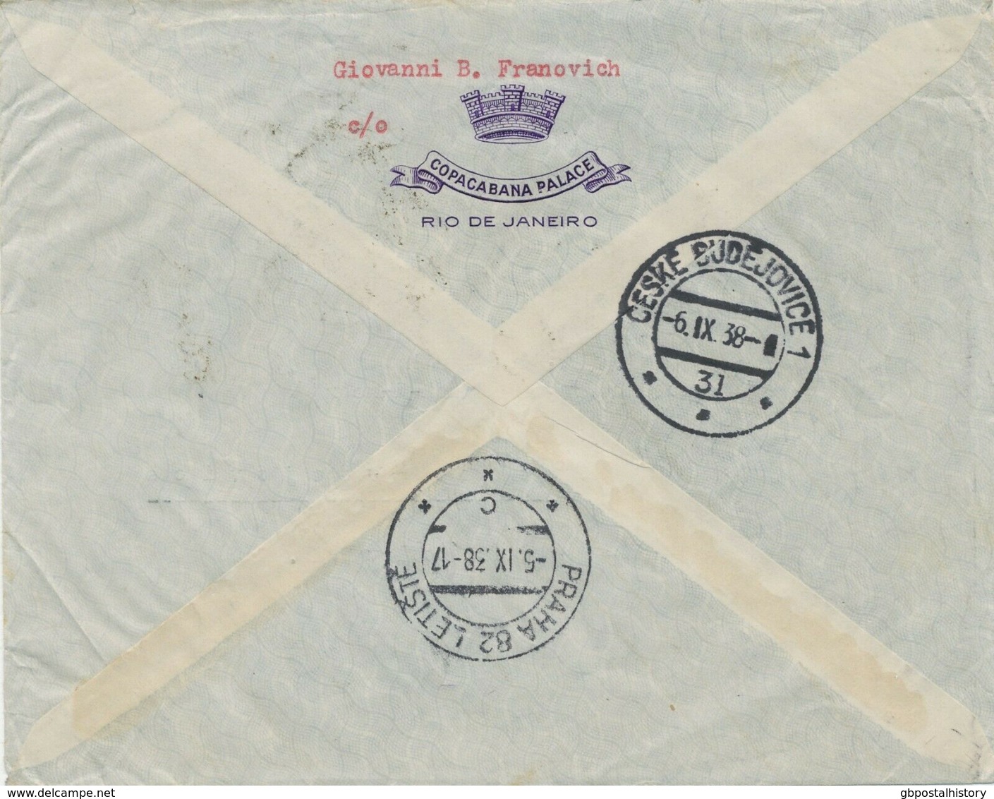 BRAZIL 1938 Airmail-cover With Interesting Mixed Postage RIO DE JANEIRO - PRAGUE - Airmail