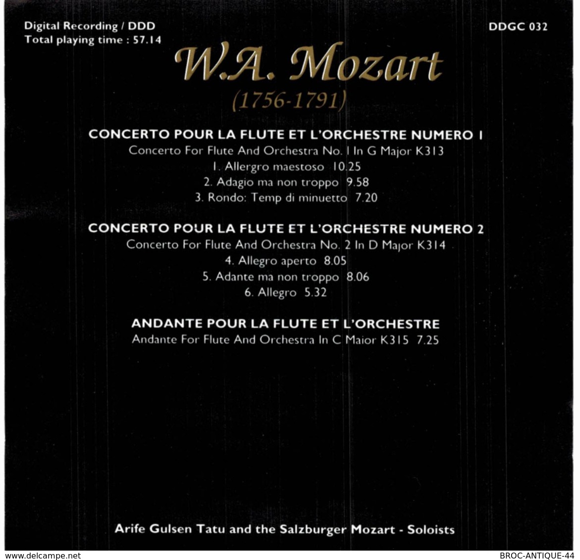 CD N°795 - W.A. MOZART 1756-1791 - COMPILATION - Klassik