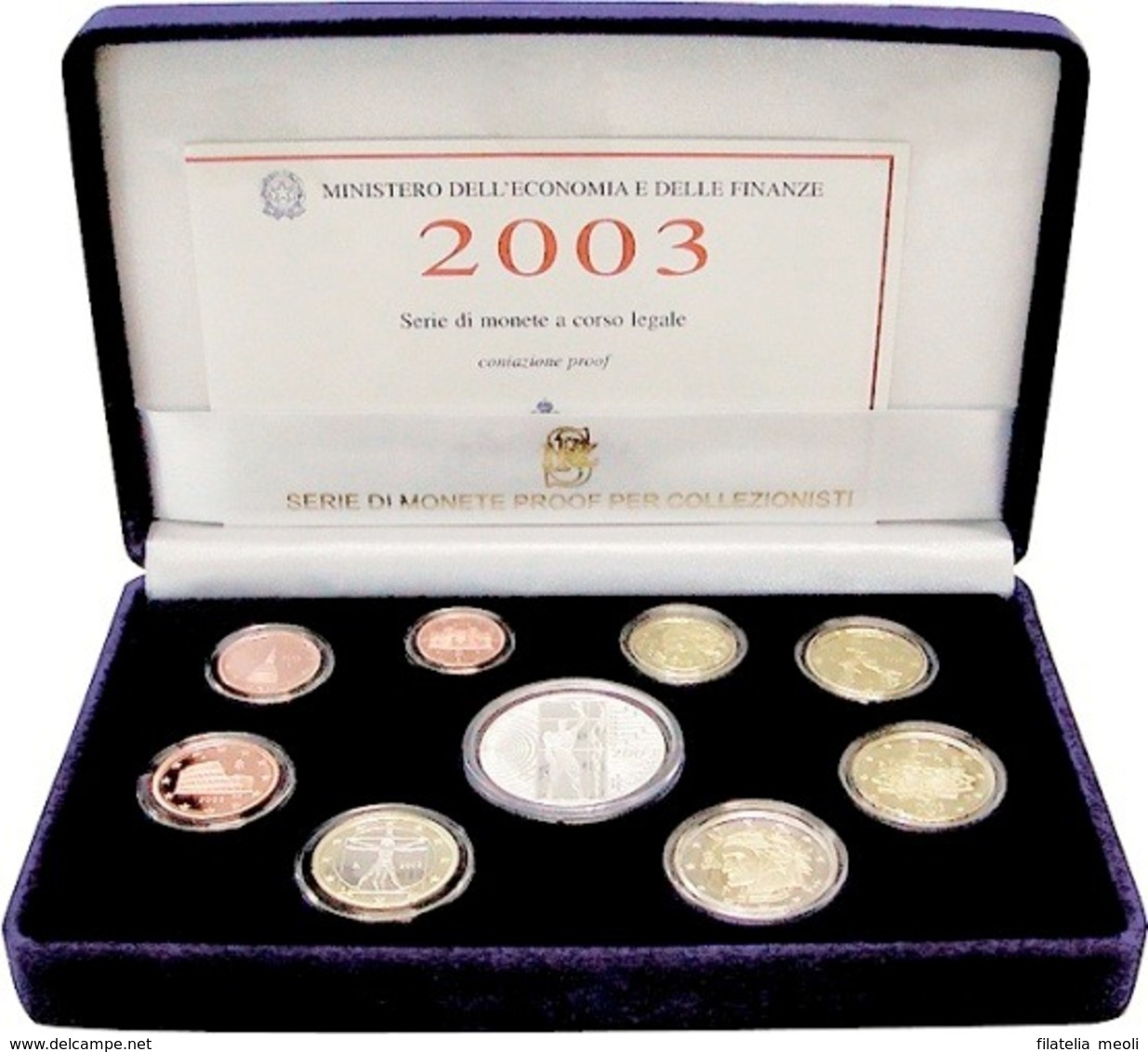 ITALIA 2003 SERIE DIVISIONALE CON ARGENTO PROOF - Collections