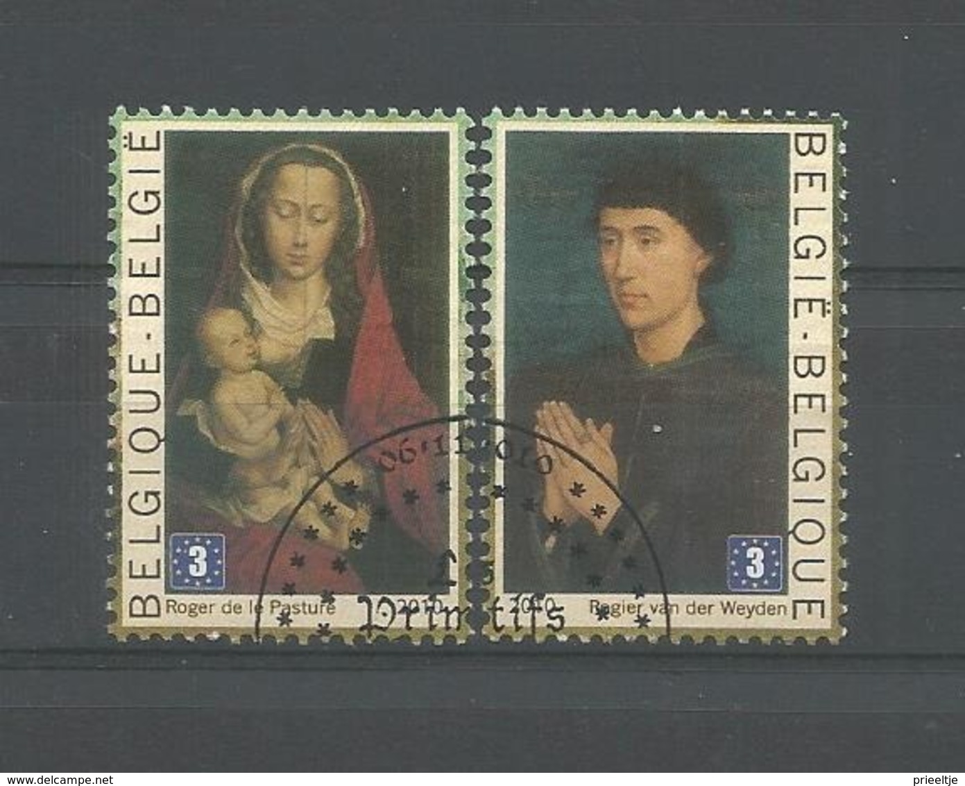 Belgium 2010 Paintings By Rogier Van Der Weyden OCB 4085/4086  (0) - Gebruikt