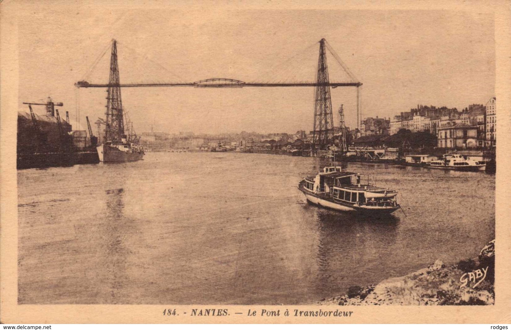 Dep 44 , Cpa NANTES , Le Pont à Transbordeur , 184 (2587) - Nantes