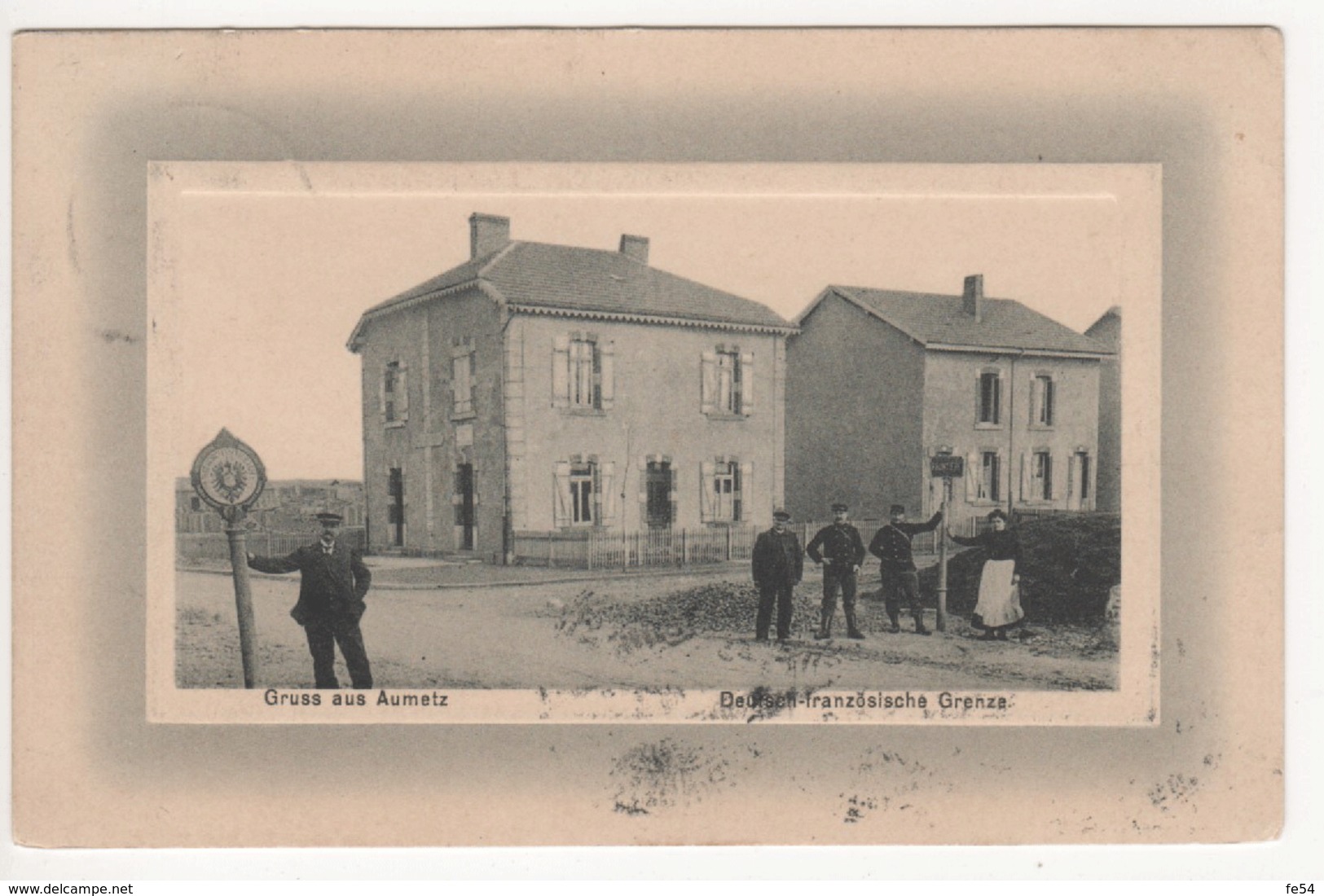 ° 57 ° AUMETZ ° GRUSS AUS AUMETZ ° DEUTSCH - FRANZÖSISCHE GRENZE ° FRONTIERE ° DOUANE ° DOUANIER ° - Autres & Non Classés