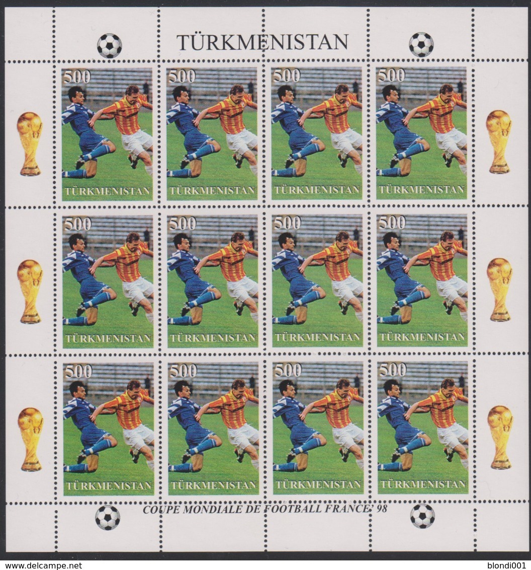 Soccer World Cup 1998 - Football - Turkmenistan - Sheet Perf. MNH - 1998 – France