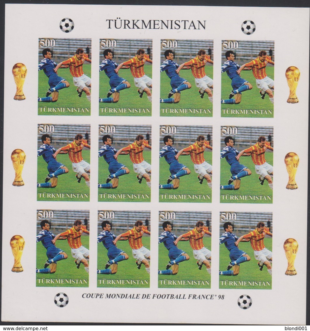 Soccer World Cup 1998 - Football - Turkmenistan - Sheet Imperf. MNH - 1998 – France