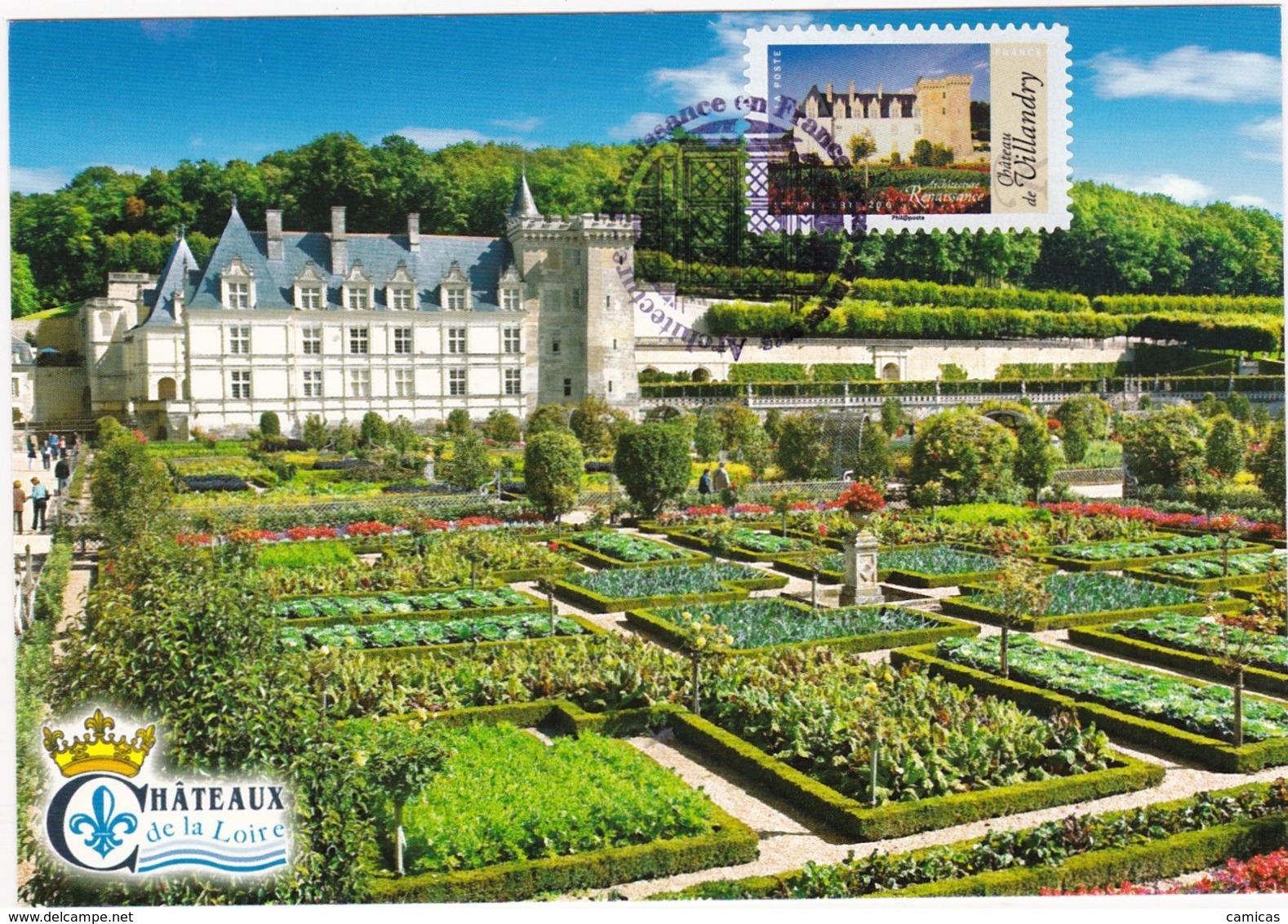 CARTE MAXIMUM: FRANCE:Architecture De La  Renaissance En France :Château De VILLANDRY : 1er Jour 27 Mars 2015 (neuve) - 2010-2019