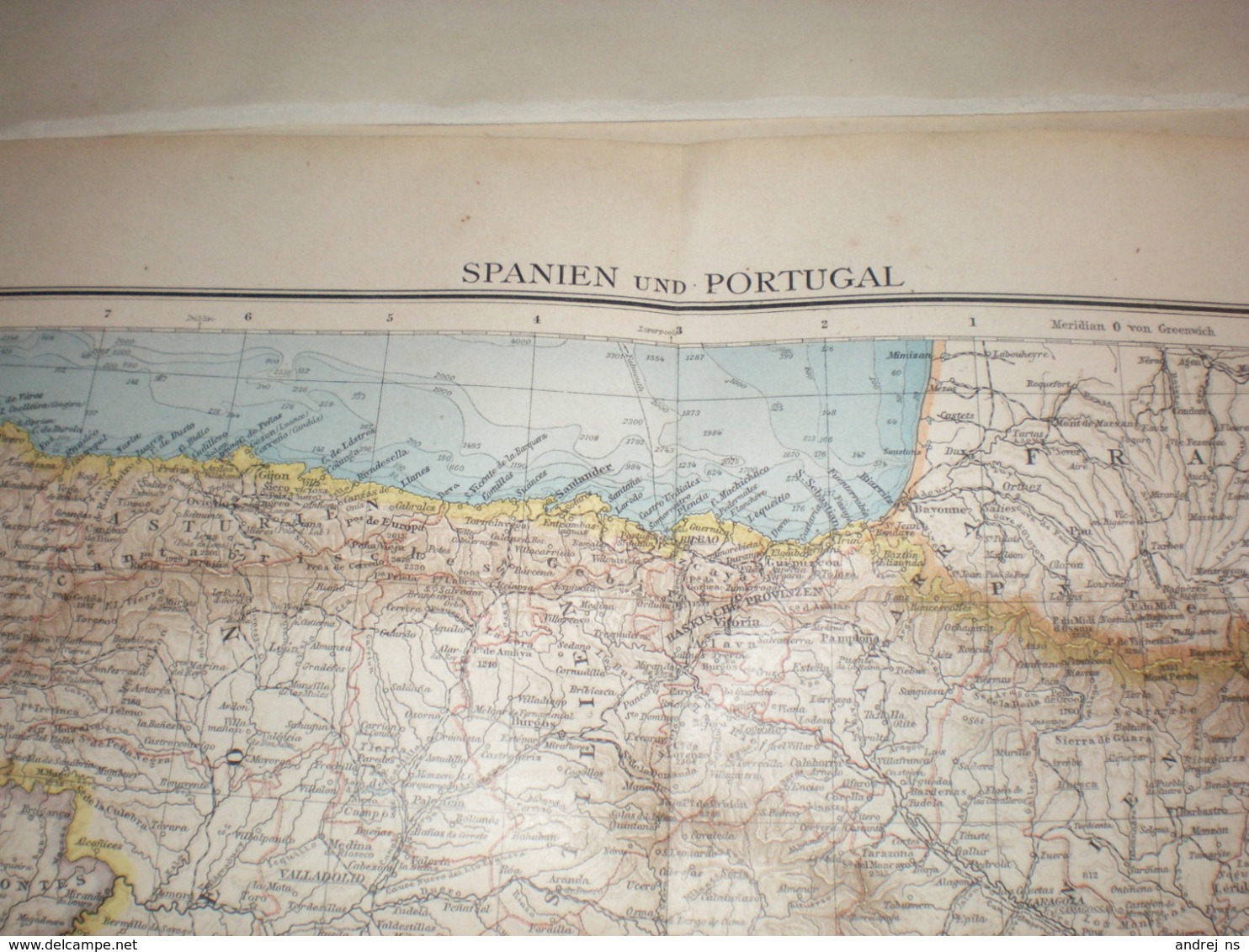 Spanien Und Portugal Volks Und Familien Atlas A Shobel Leipzig 1901 Big Map - Cartes Géographiques