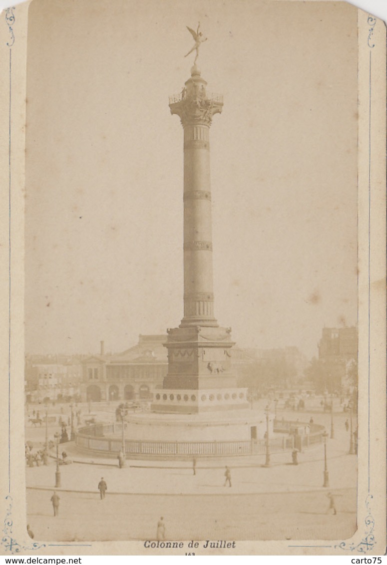 Photographie - Fin XIXème Siècle - Paris - Colonne De Juillet - Photographe Hervé 170 Rue Rivoli - Fotografie