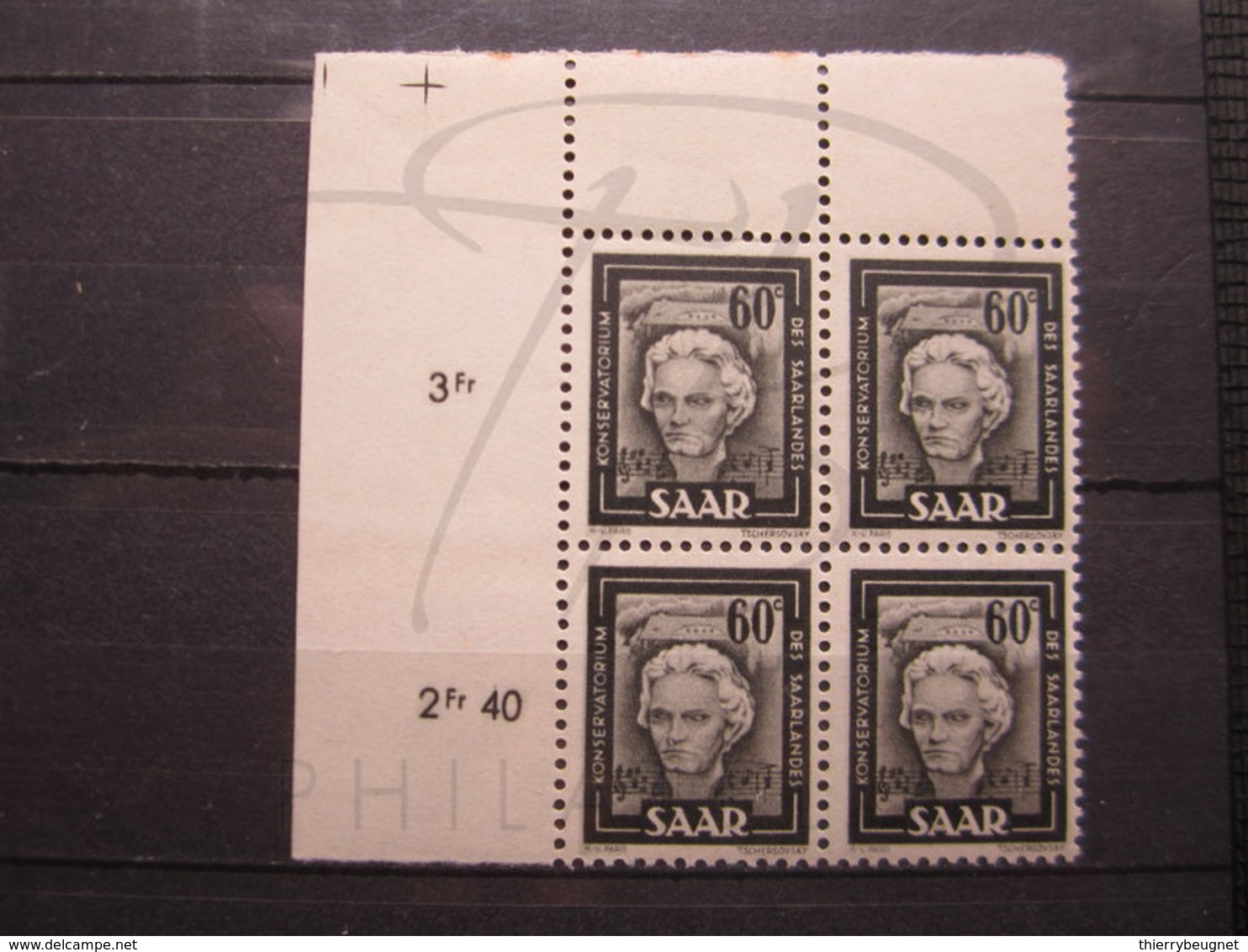 VEND BEAUX TIMBRES DE SARRE N° 283 EN BLOC DE 4 + 2 BDF , XX !!! - Neufs