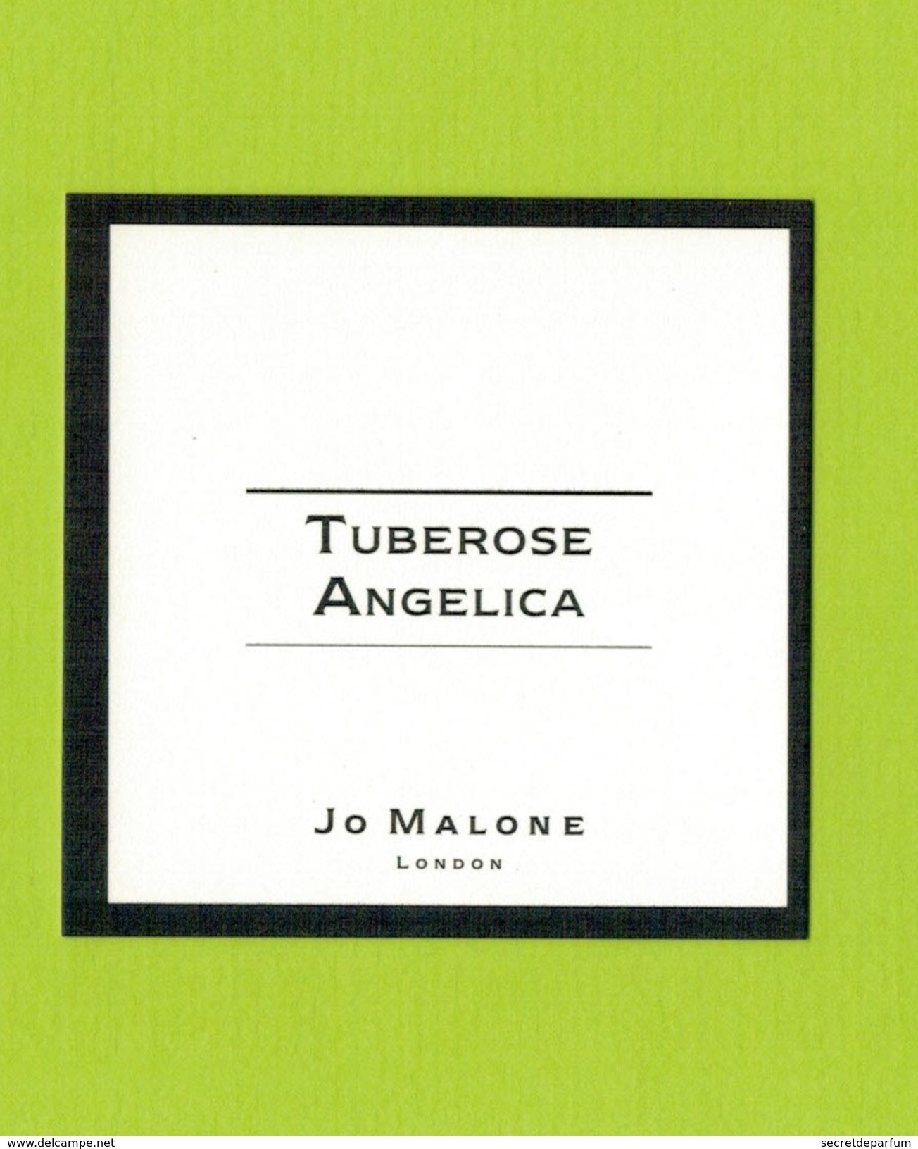 Cartes Parfumées  CARTE  JO MALONE LONDON  TUBEROSE ANGELICA - Modernes (à Partir De 1961)