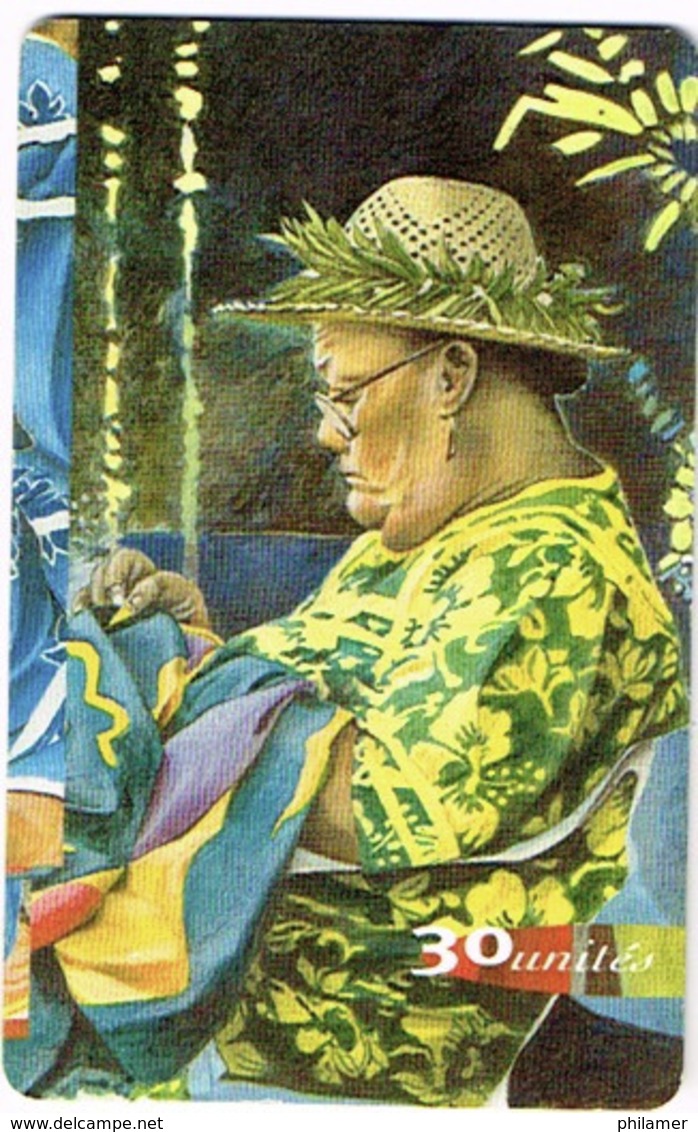 Polynesie Francaise Tahiti Telecarte Phonecard Prepaid PF69 Les Mamas Robe Jaune Chapeau Ut TBE - Französisch-Polynesien