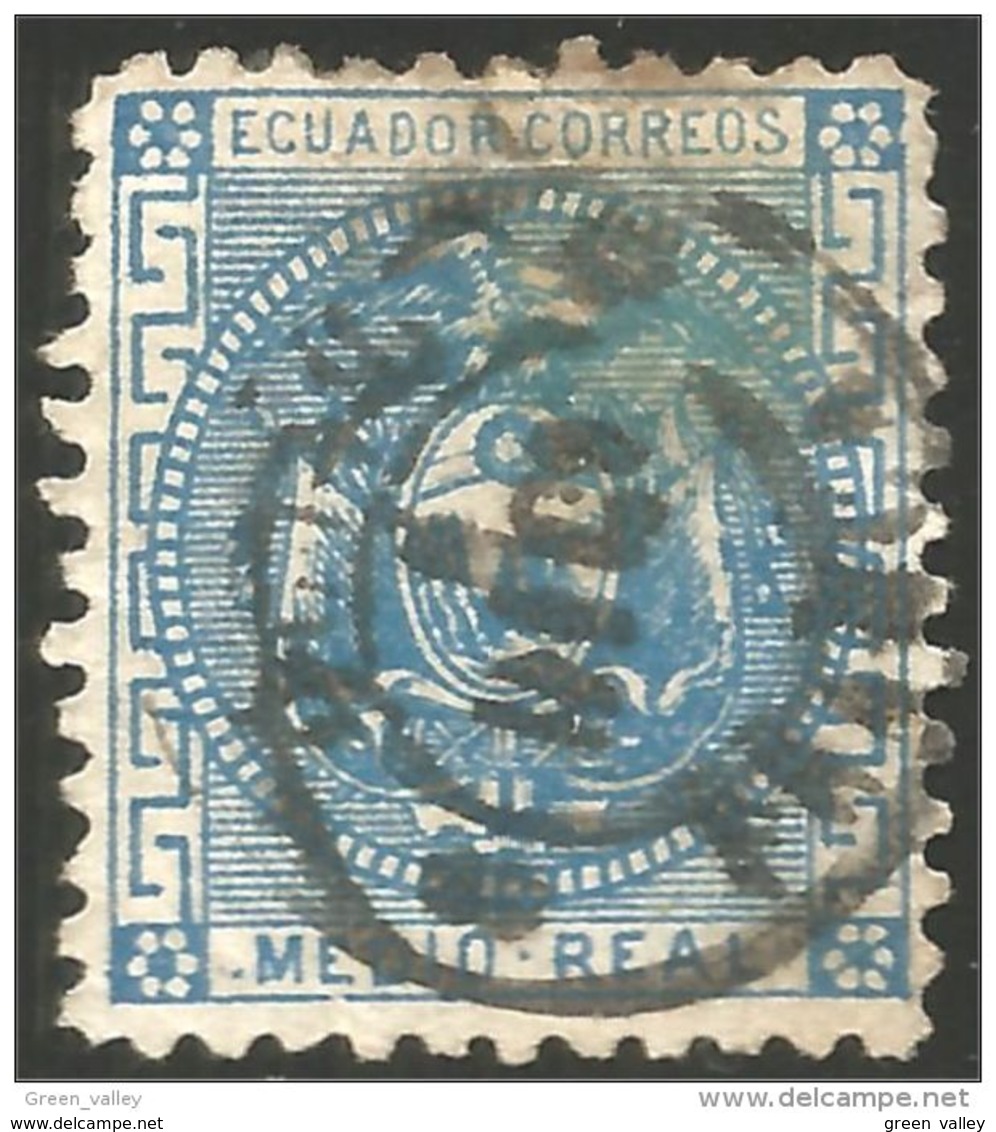 314 Equateur 1872 Medio Real Blue (ECU-56) - Equateur