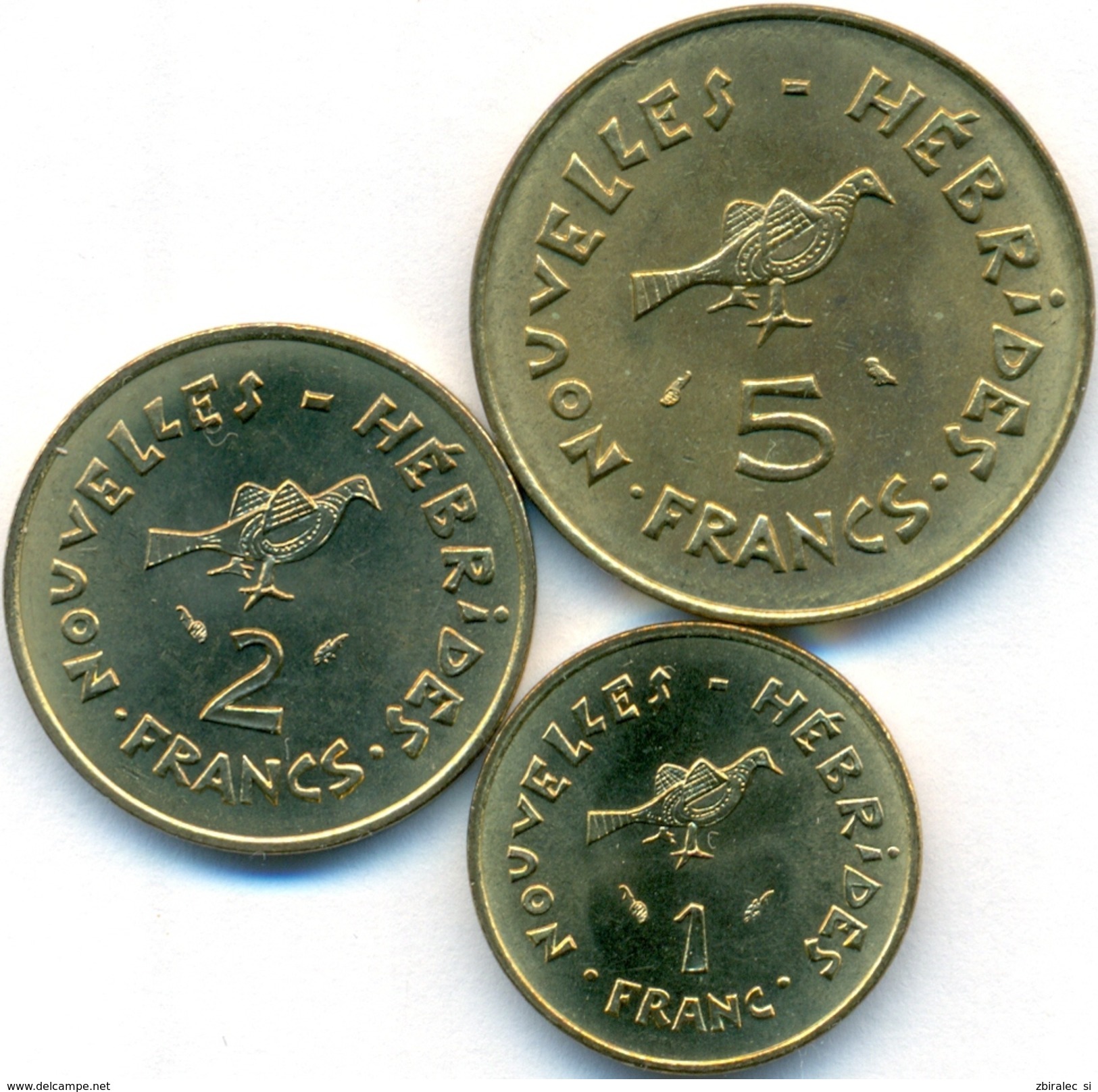 Nouvelles Hebrides - New Hebrides 1 + 2 + 5 Francs 1970-1979 UNC - Vanuatu