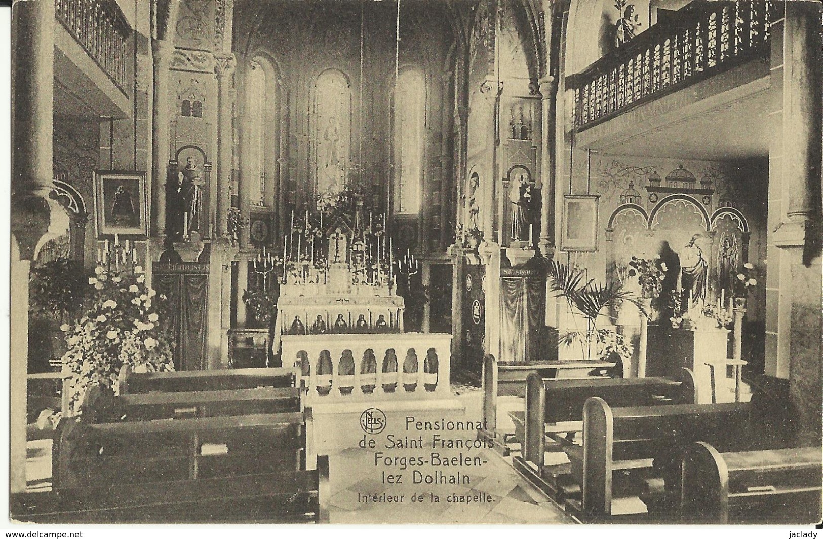 Pensionnat De Saint - François Forges - Baelen - Lez Dolhain -- Intérieur De La Chapelle.    (2 Scans) - Baelen