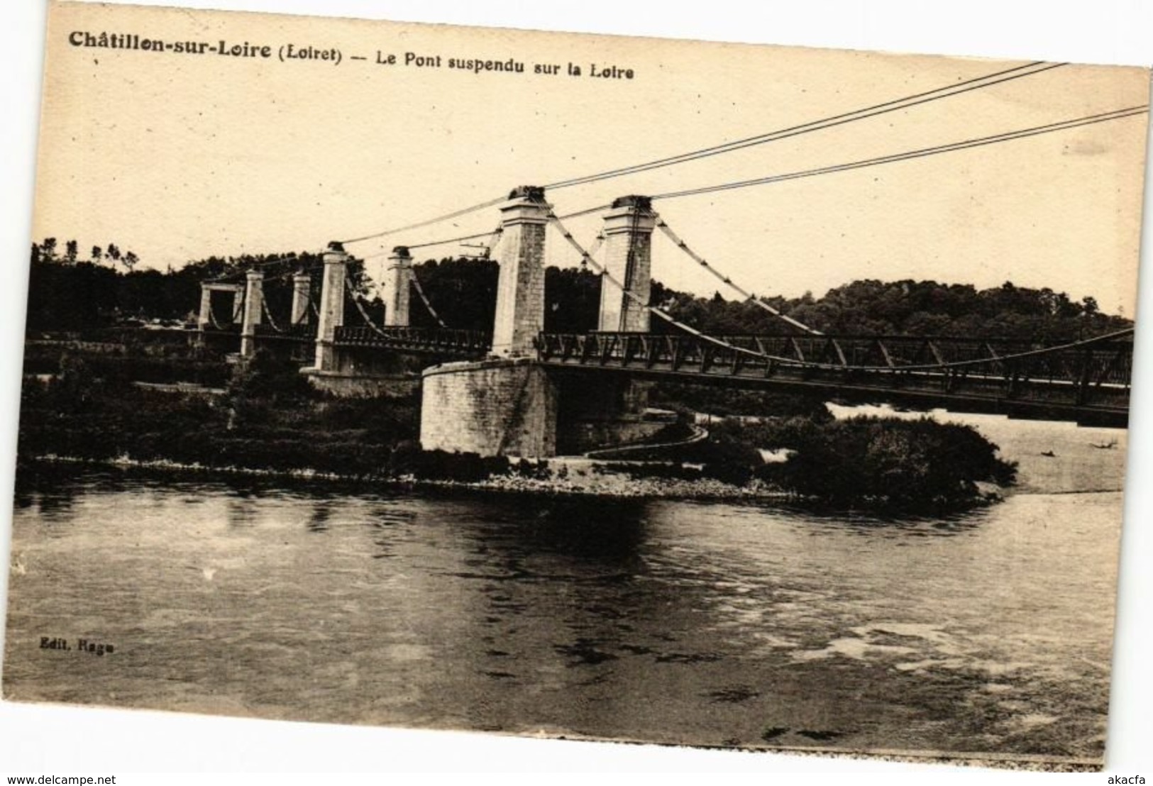 CPA CHATILLON-sur-LOIRE - Le Pont Suspendu Sur La Loire (228131) - Chatillon Sur Loire