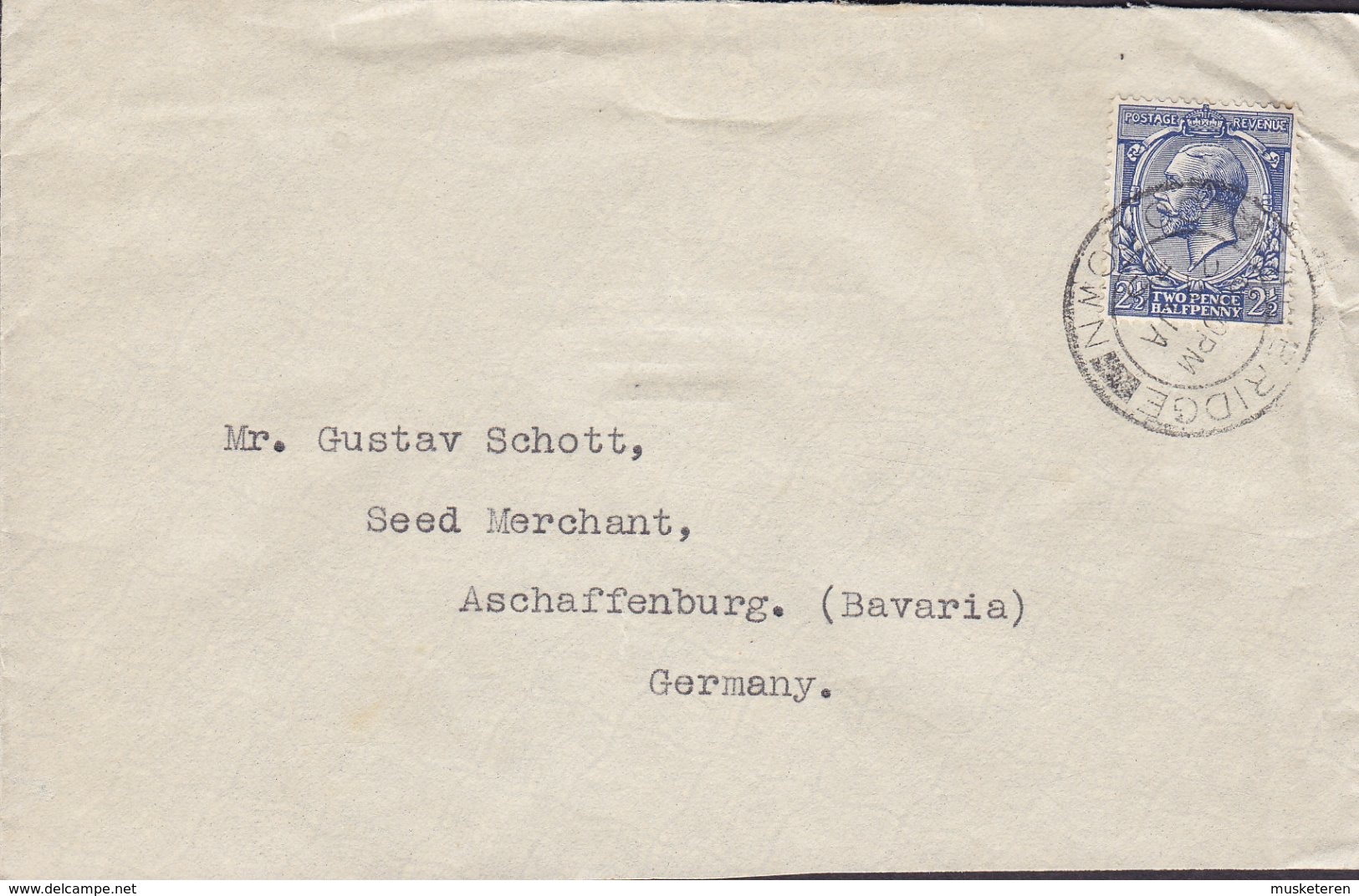 Ireland Vorläufer Great Britain JOSEPH MORTON Ltd., BANBRIDGE 1935 Cover Brief SCHAFFENBURG Bayern Germany (2 Scans) - Briefe U. Dokumente