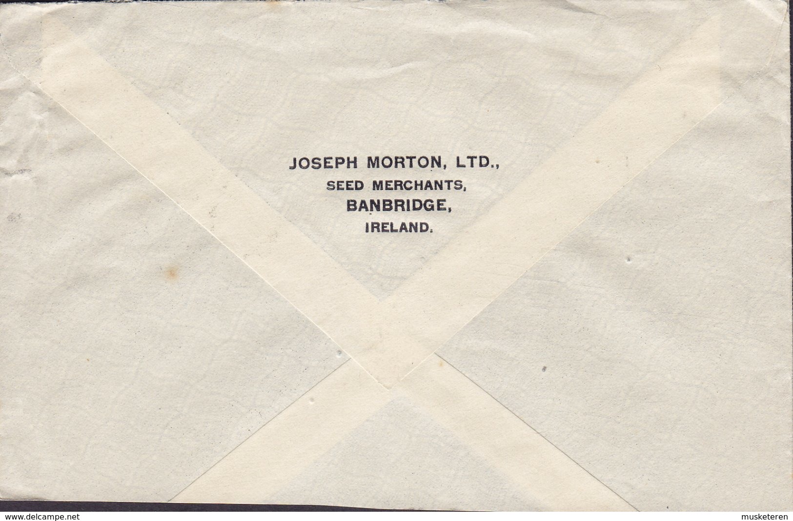 Ireland Vorläufer Great Britain JOSEPH MORTON Ltd., BANBRIDGE 1935 Cover Brief SCHAFFENBURG Bayern Germany (2 Scans) - Briefe U. Dokumente